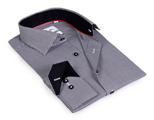 Long Sleeve Shirt with contract trimming // Dual cuffs// contemporary fit